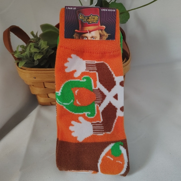 Hyp Other - 🍫Willy Wonka And The Chocolate Factory Oompa Loompa Crew Socks 6-12 Adult